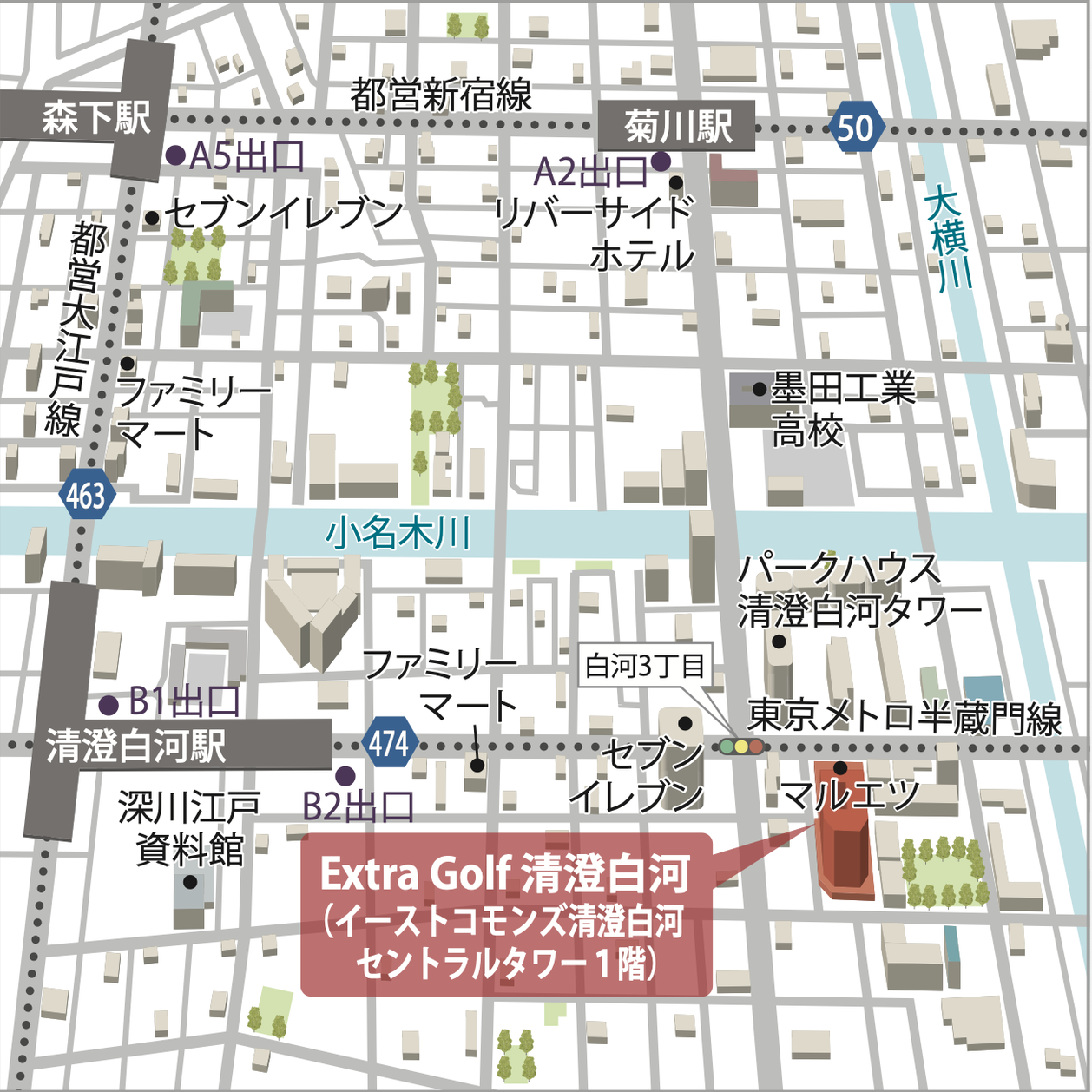 清澄白河店 アクセスマップ