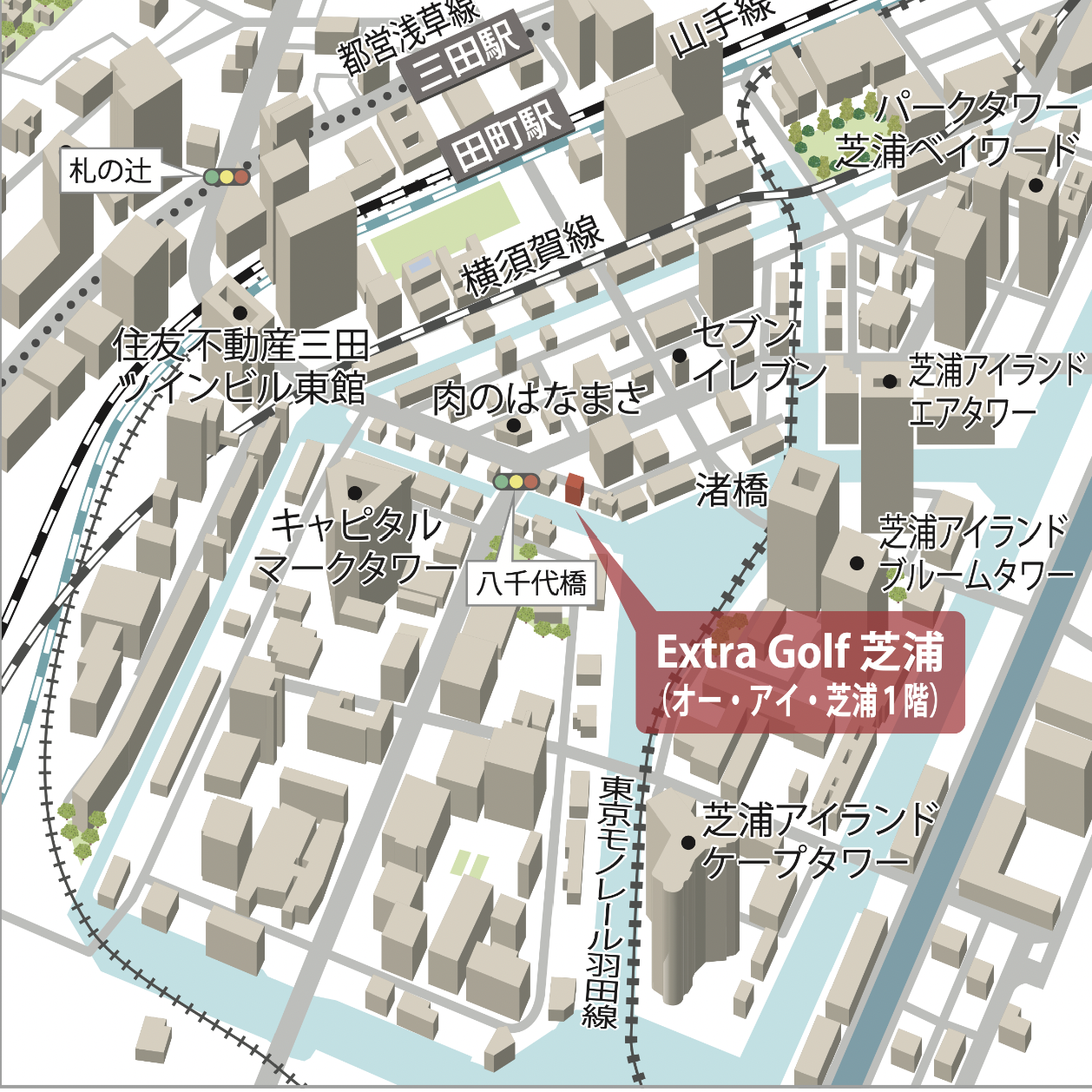 芝浦店 アクセスマップ